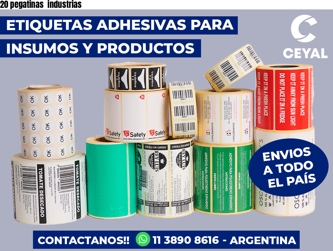 20 pegatinas  industrias