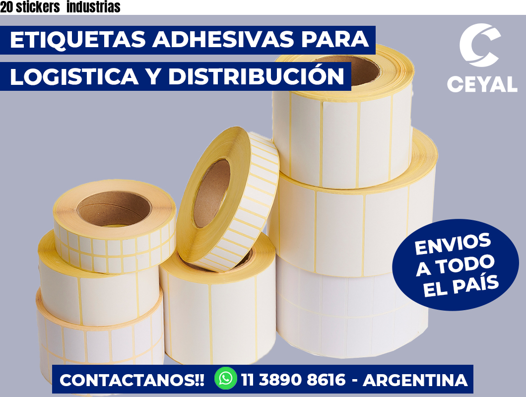 20 stickers  industrias