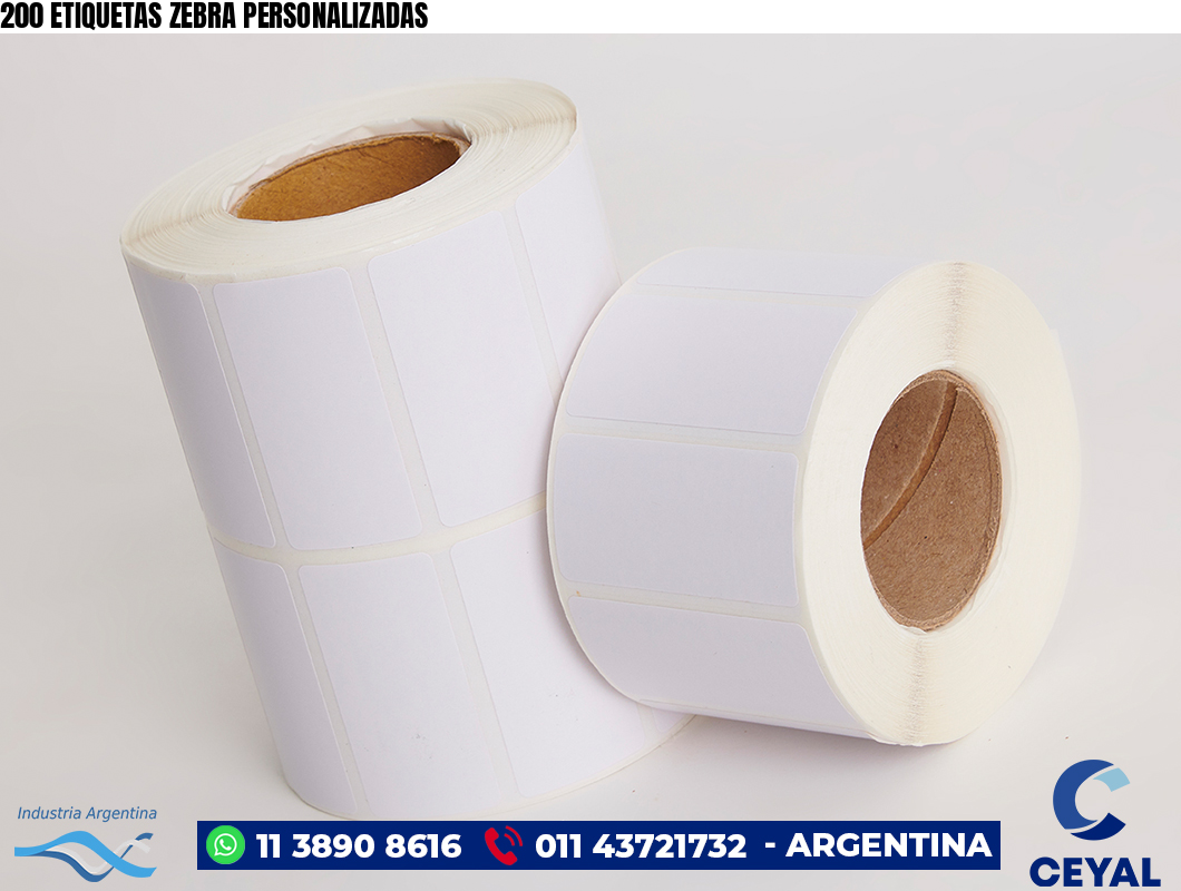 200 ETIQUETAS ZEBRA PERSONALIZADAS