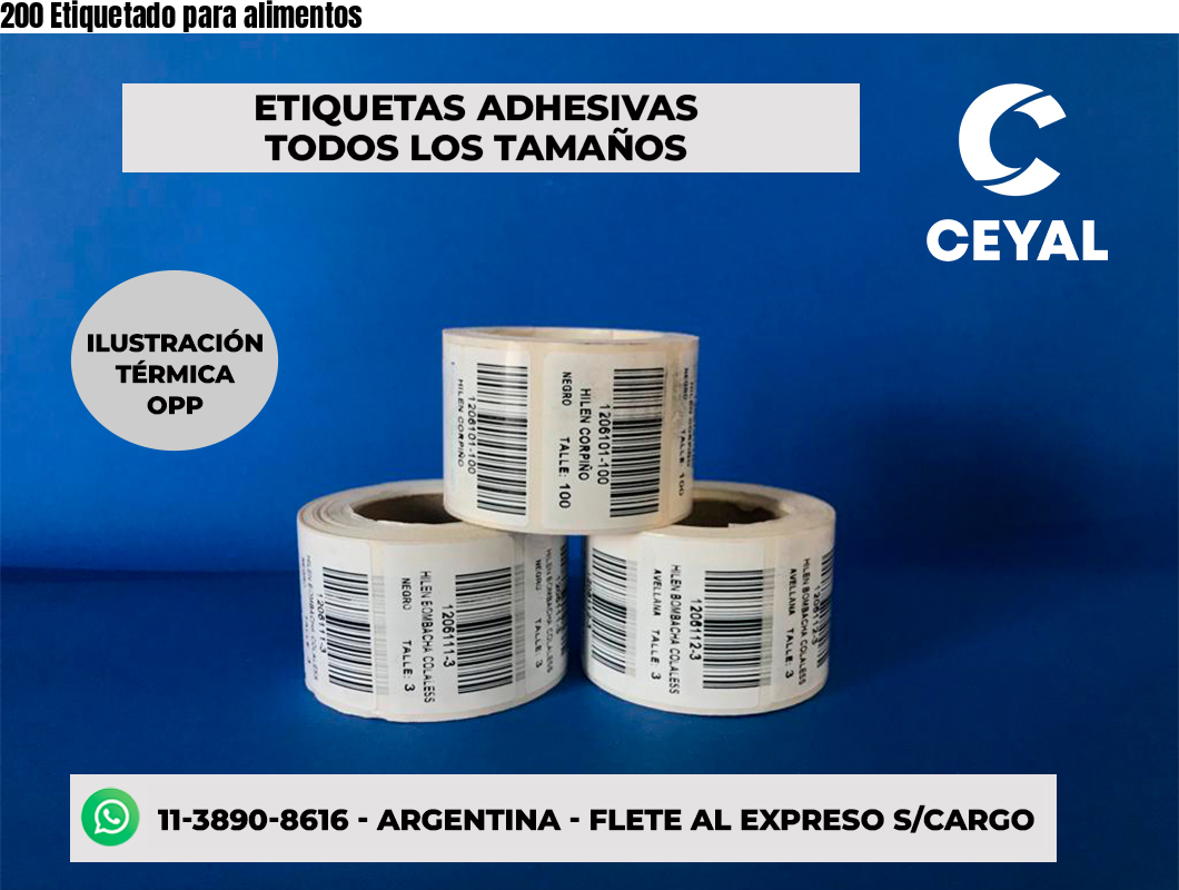 200 Etiquetado para alimentos