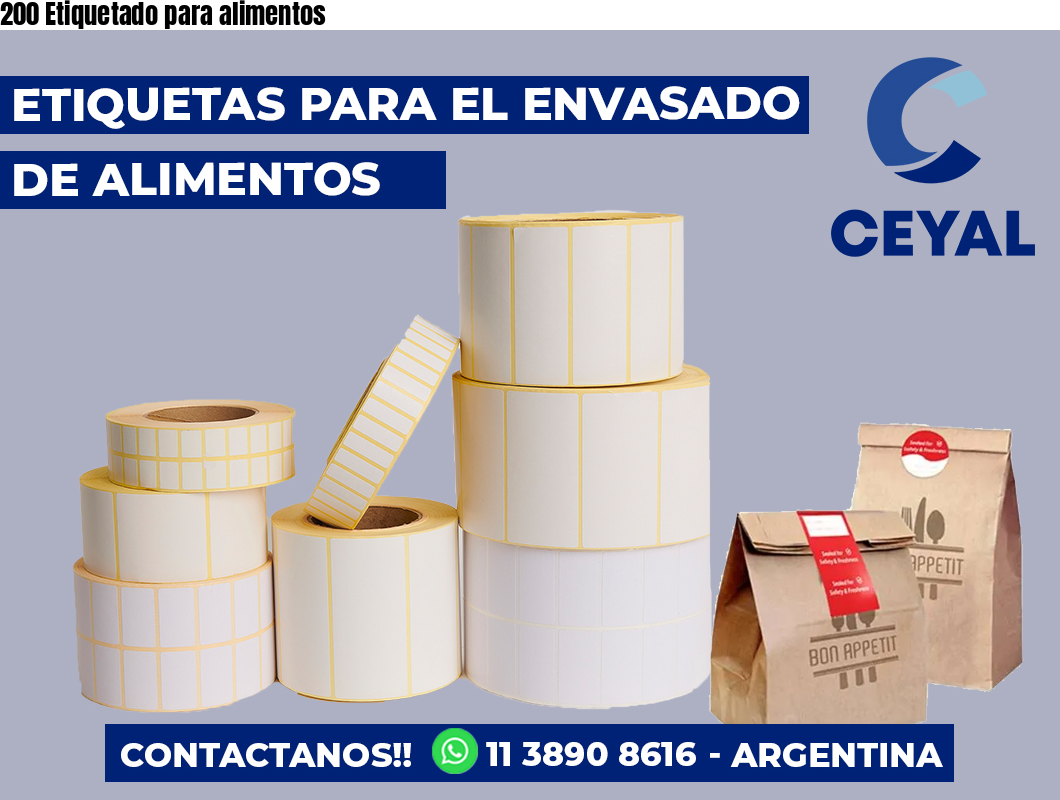 200 Etiquetado para alimentos