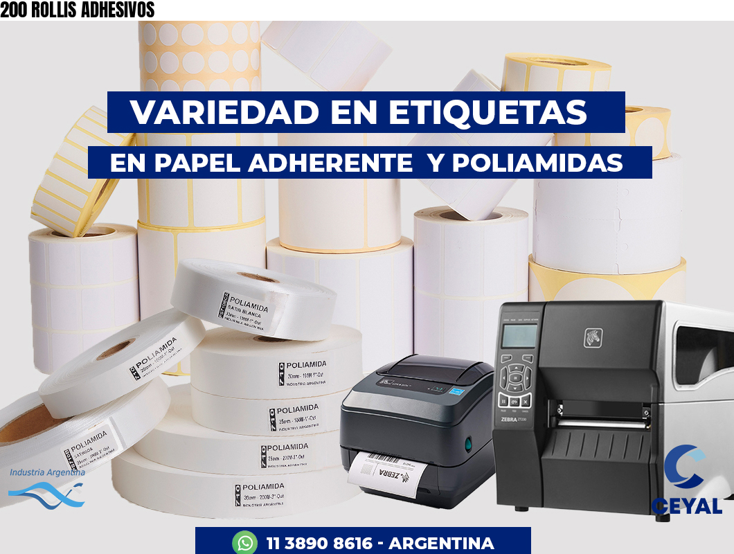 200 ROLLIS ADHESIVOS