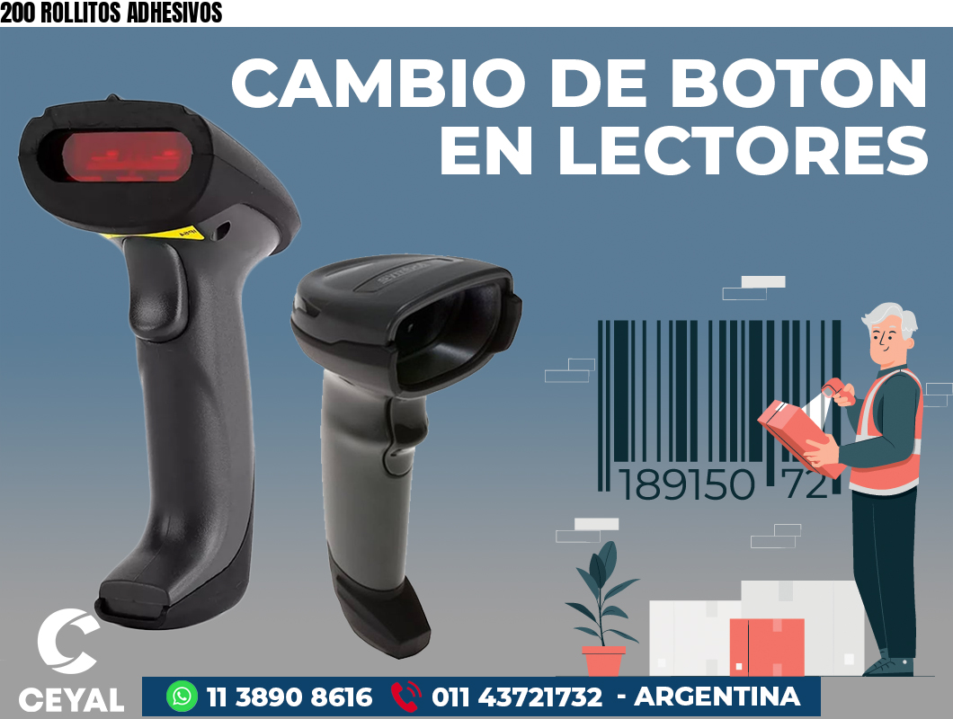 200 ROLLITOS ADHESIVOS