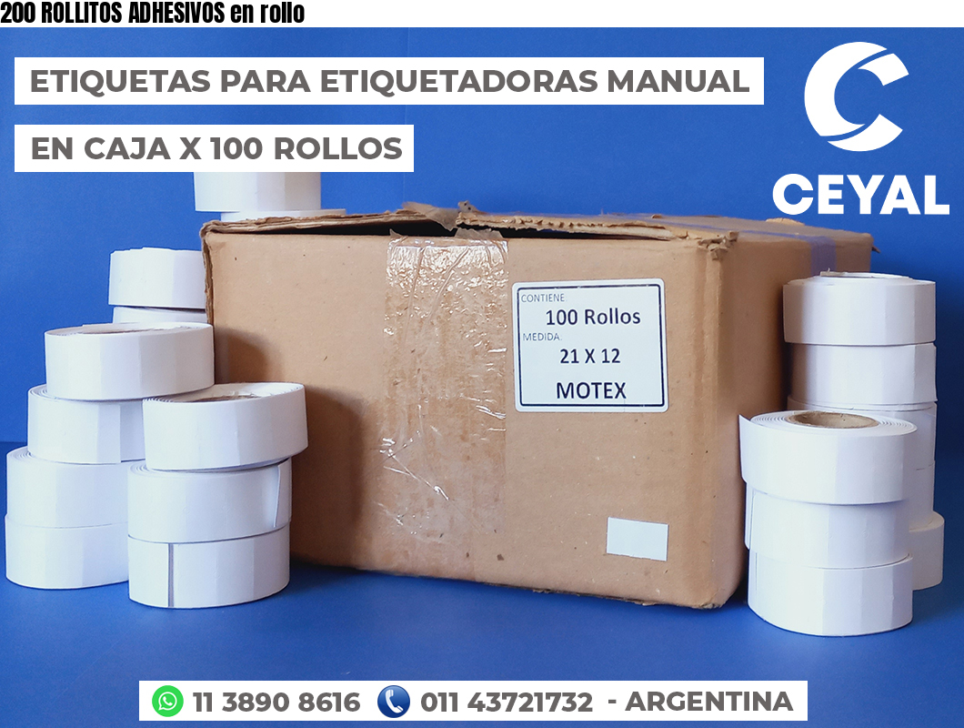 200 ROLLITOS ADHESIVOS en rollo