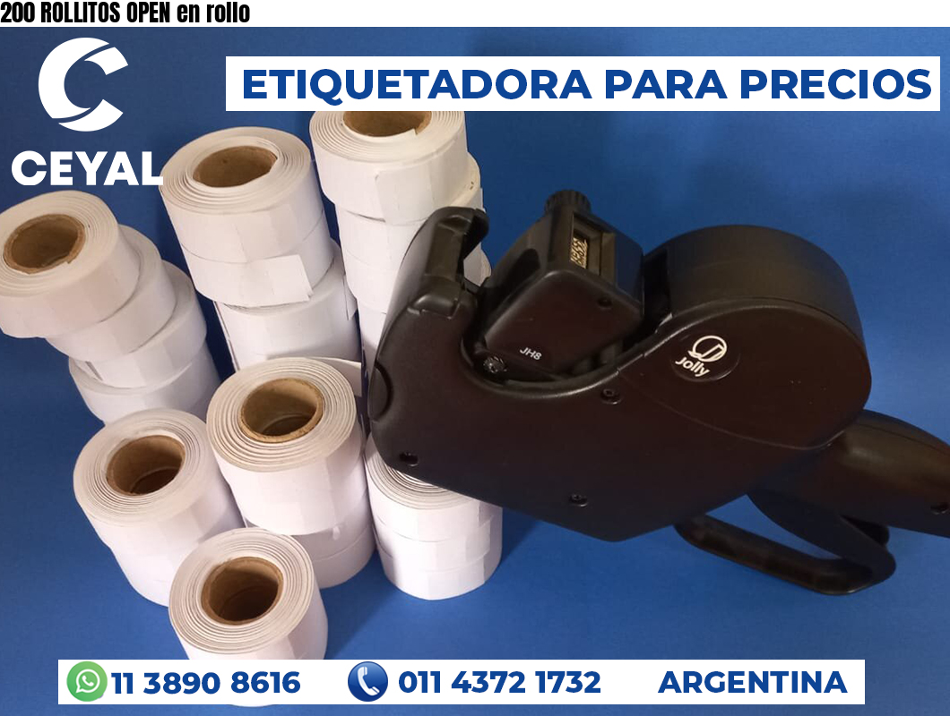 200 ROLLITOS OPEN en rollo