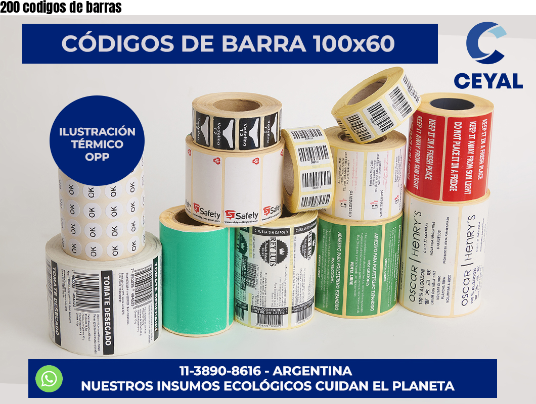 200 codigos de barras