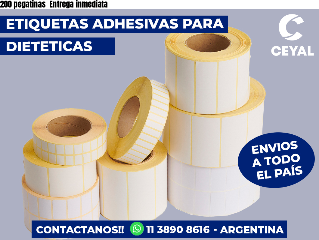 200 pegatinas  Entrega inmediata