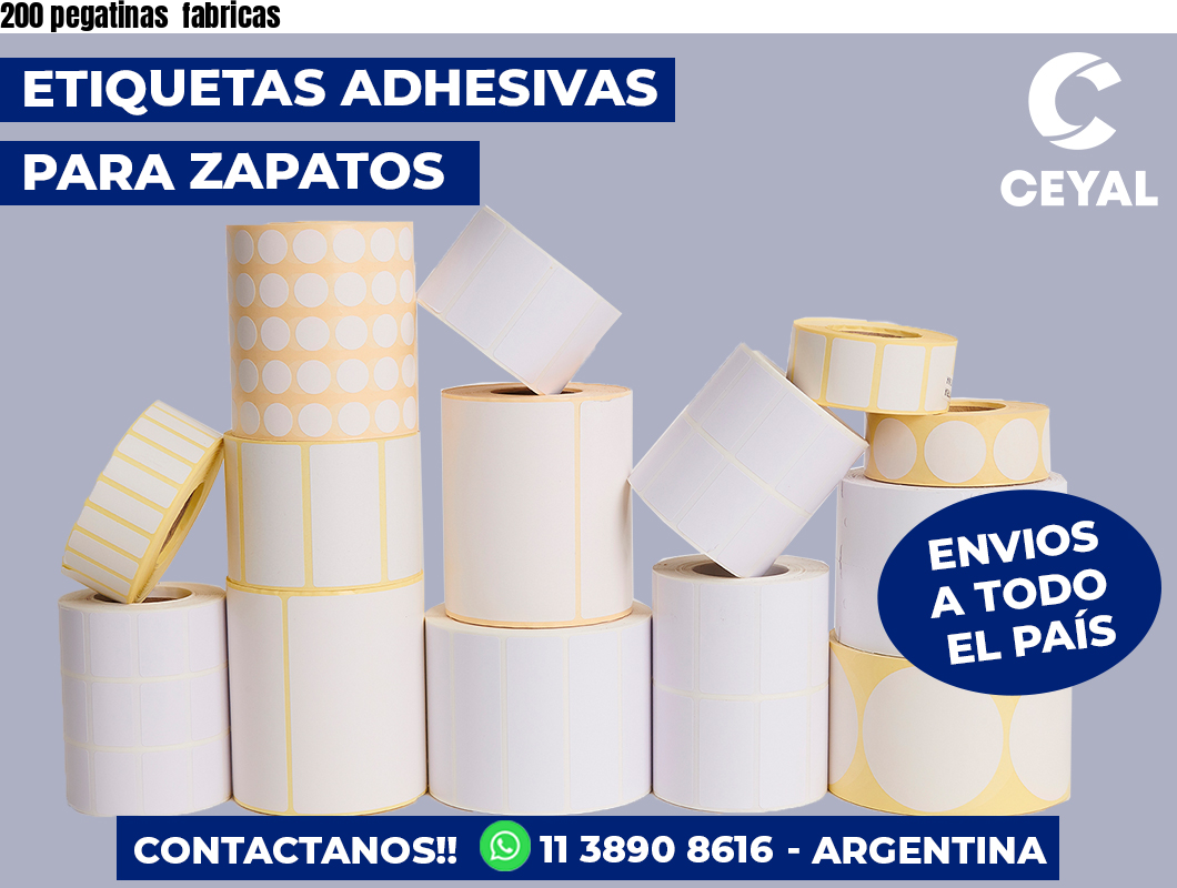 200 pegatinas  fabricas