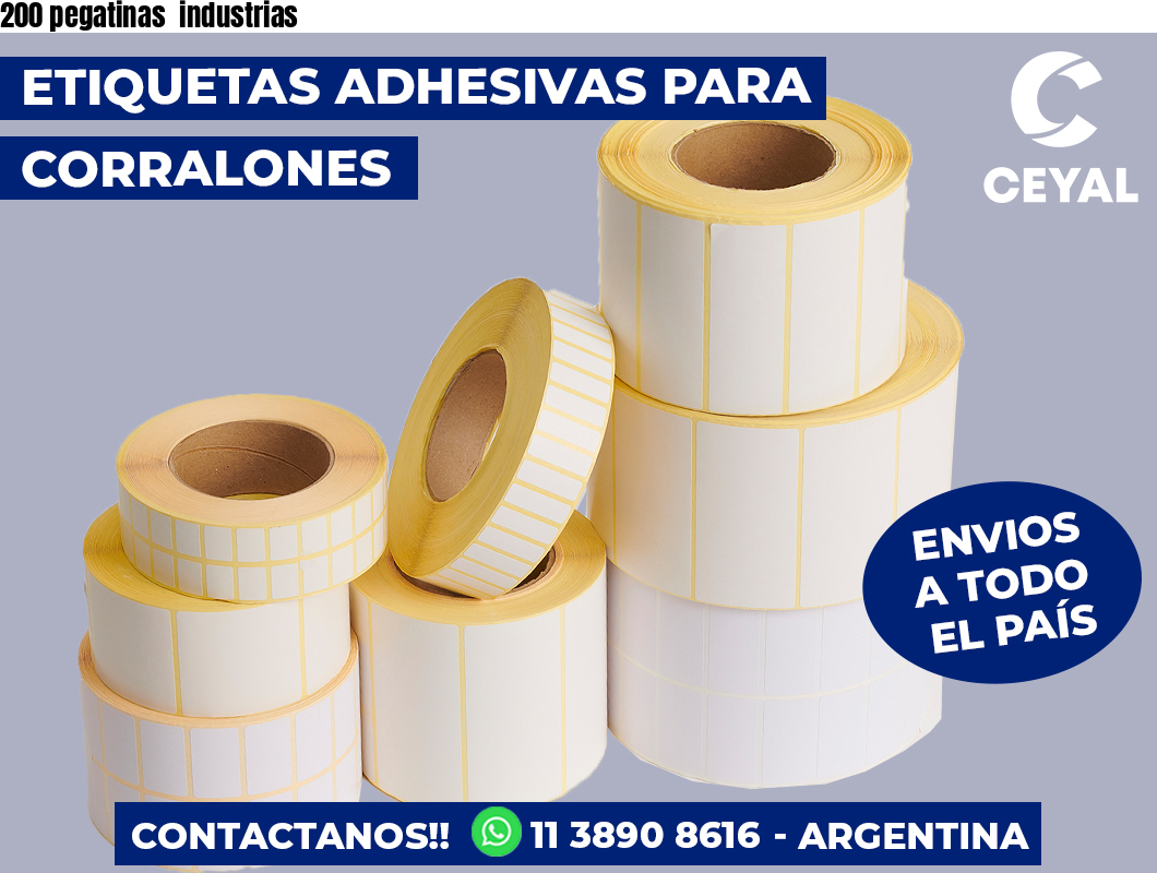 200 pegatinas  industrias