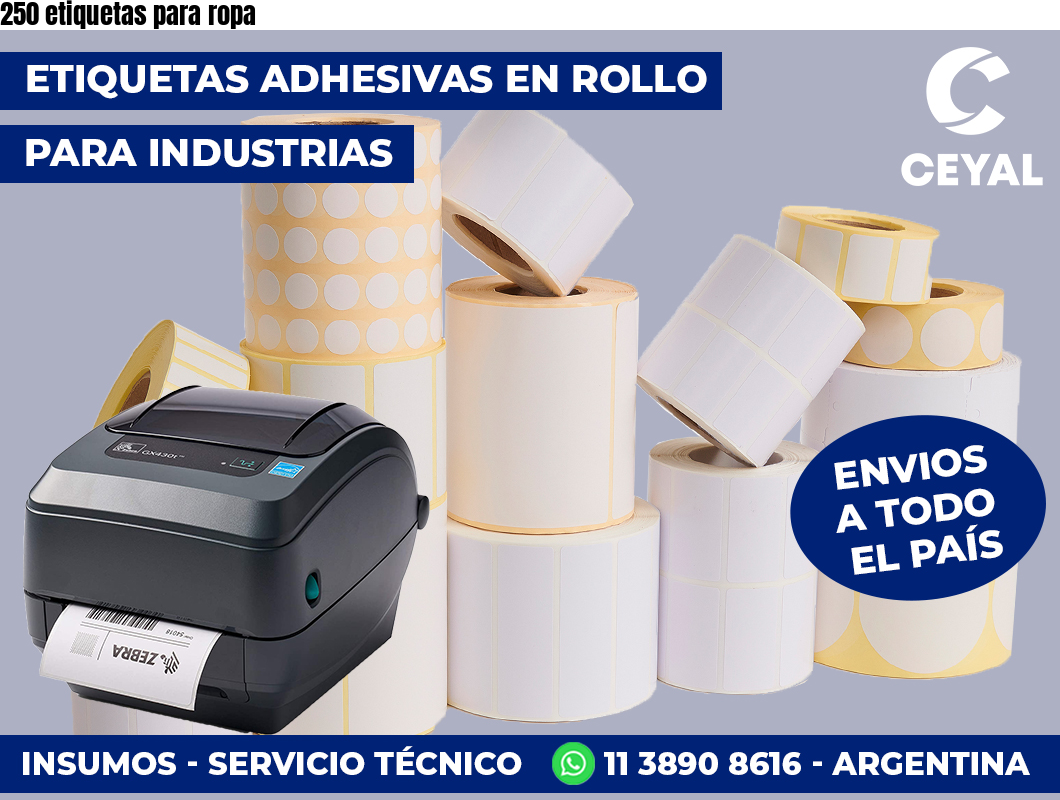 250 etiquetas para ropa