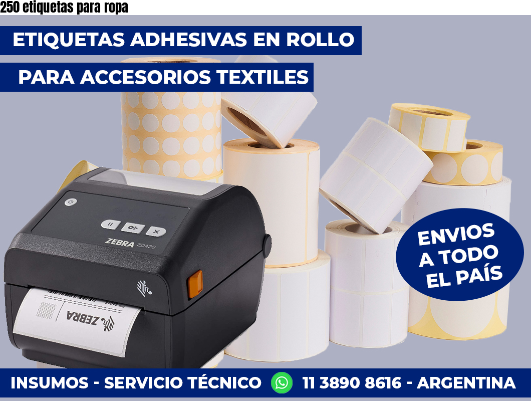 250 etiquetas para ropa