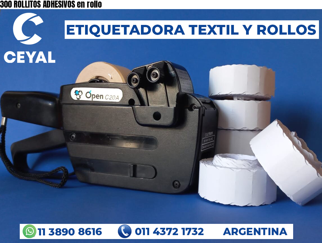 300 ROLLITOS ADHESIVOS en rollo