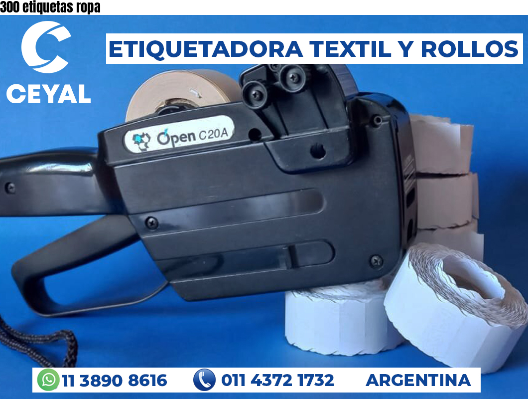 300 etiquetas ropa
