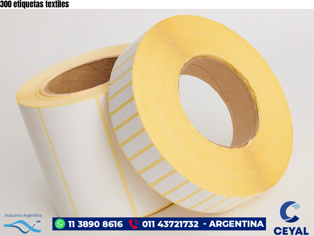 300 etiquetas textiles