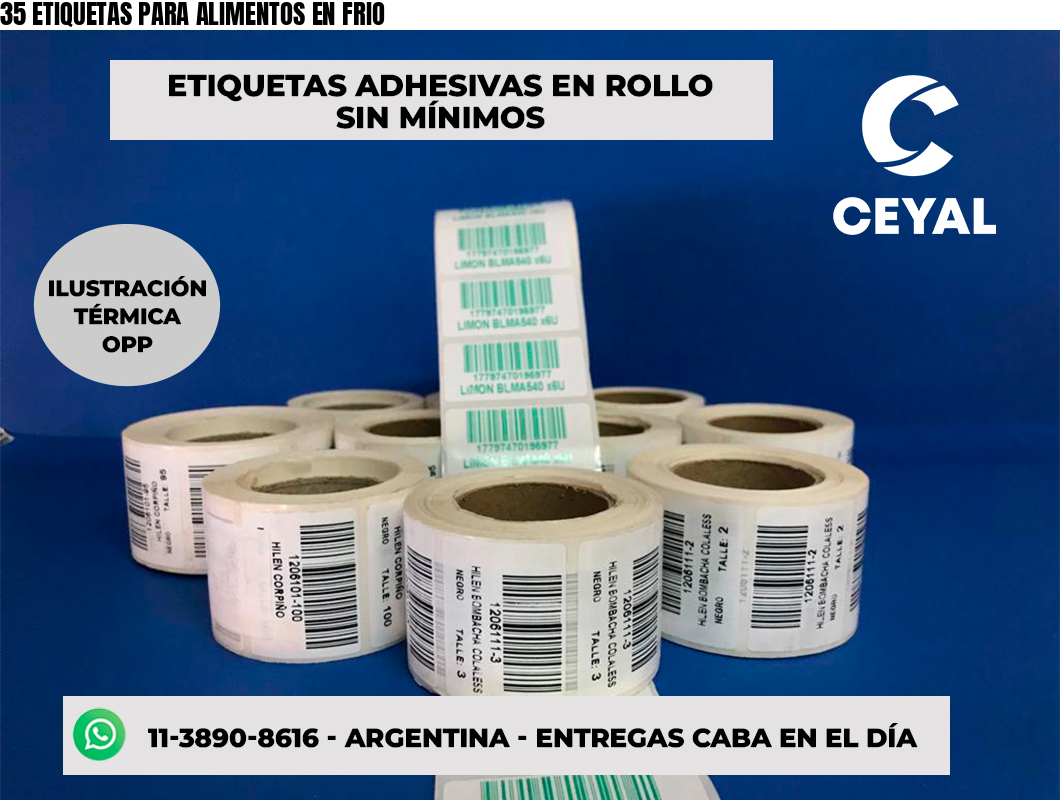 35 ETIQUETAS PARA ALIMENTOS EN FRIO