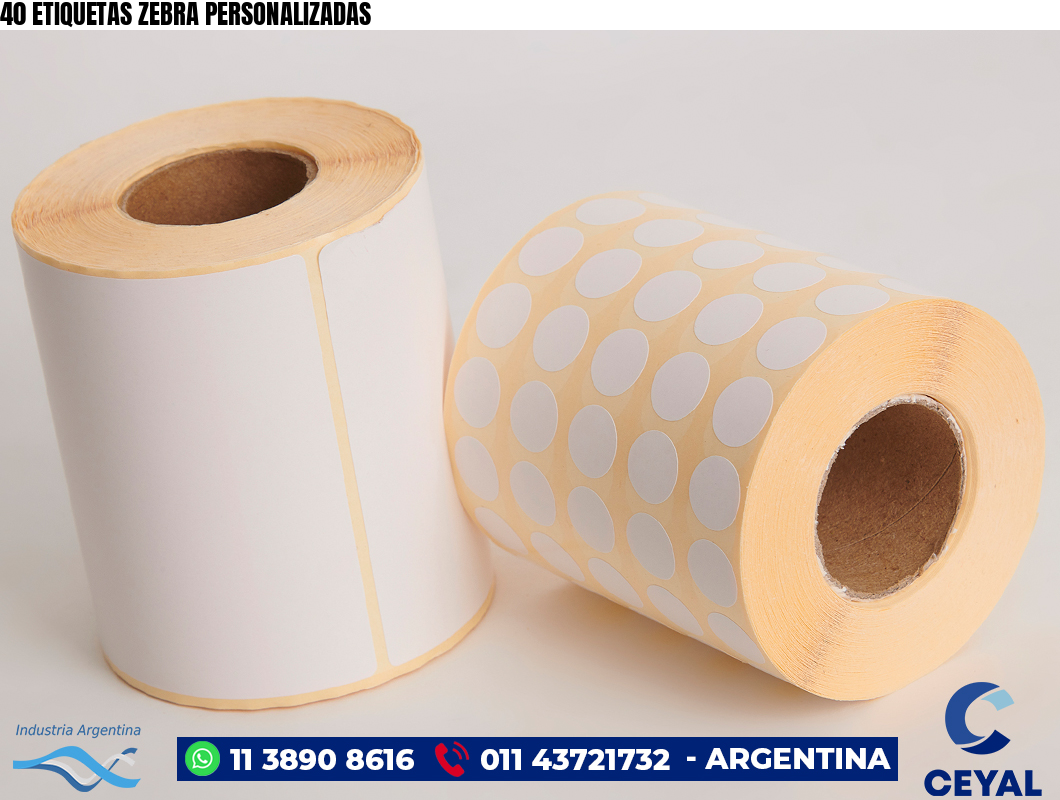 40 ETIQUETAS ZEBRA PERSONALIZADAS