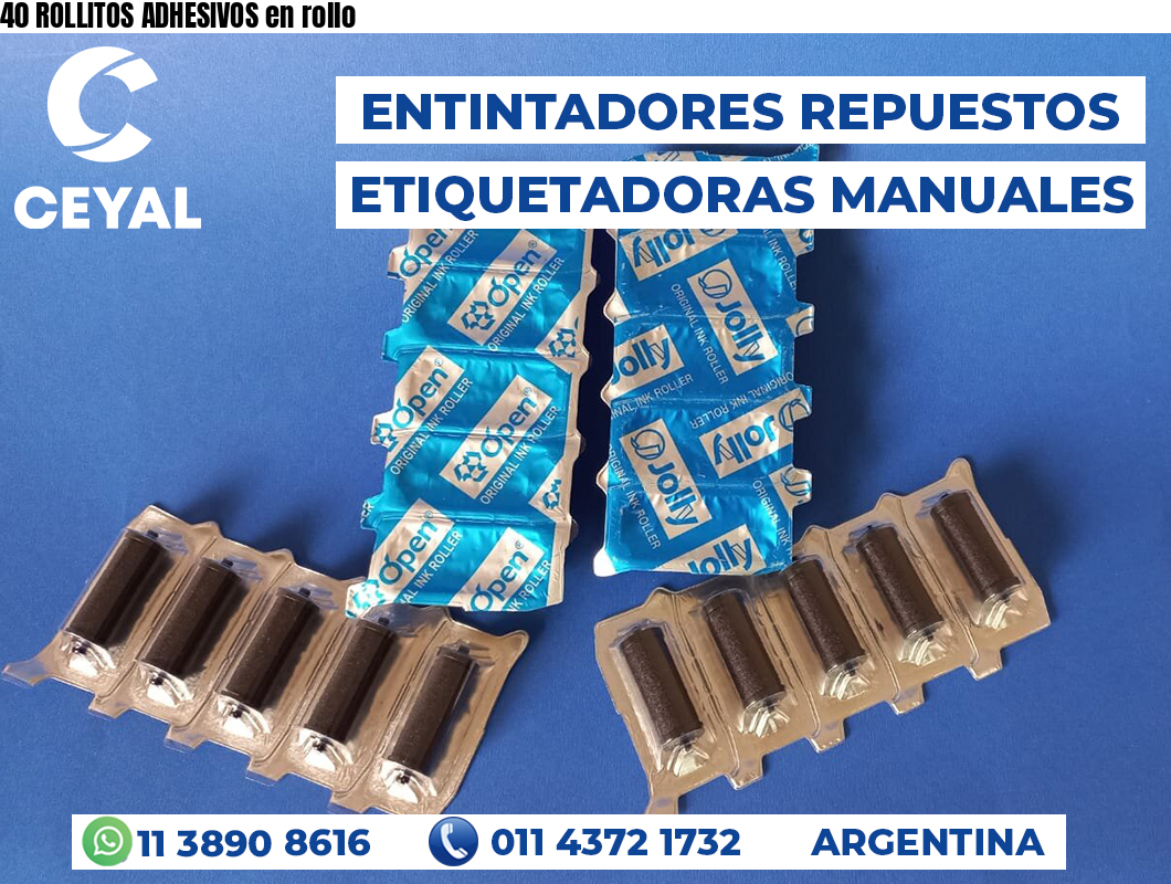 40 ROLLITOS ADHESIVOS en rollo