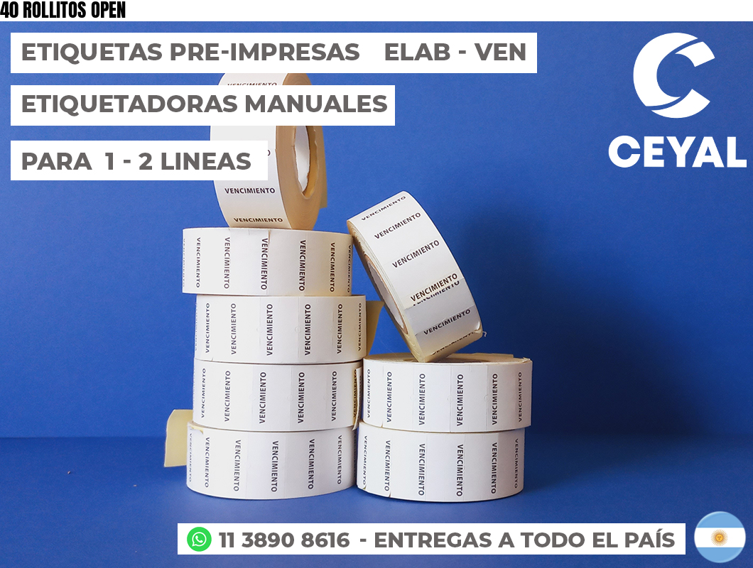 40 ROLLITOS OPEN