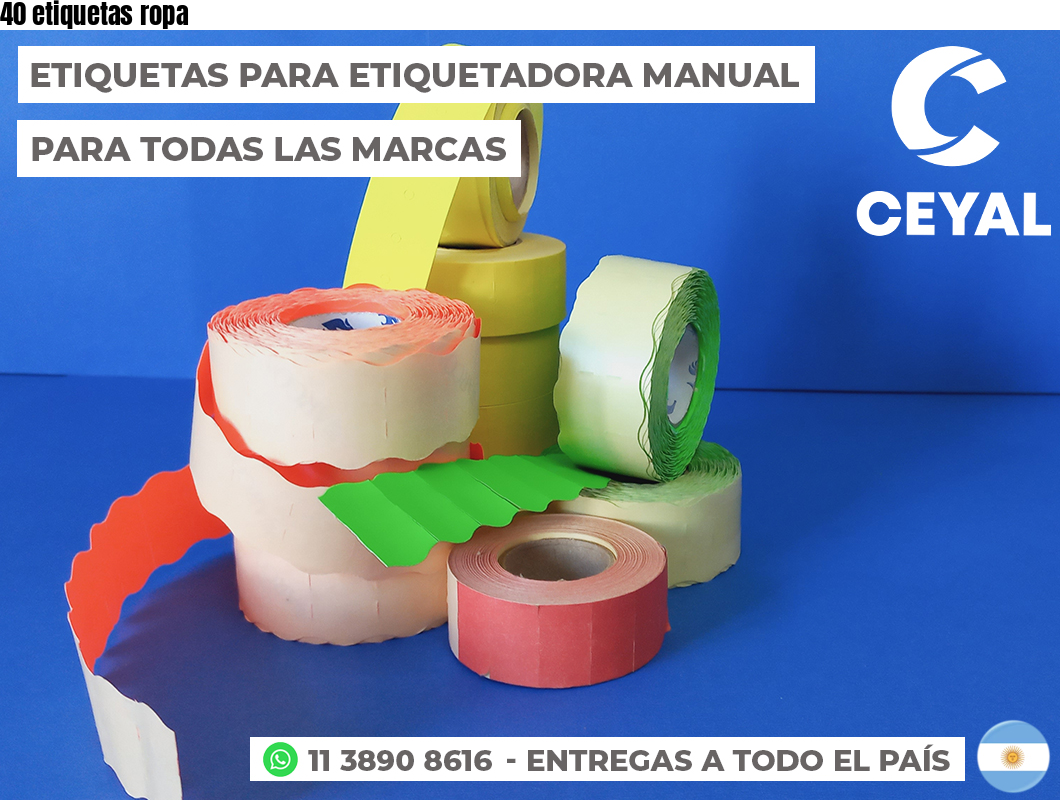 40 etiquetas ropa