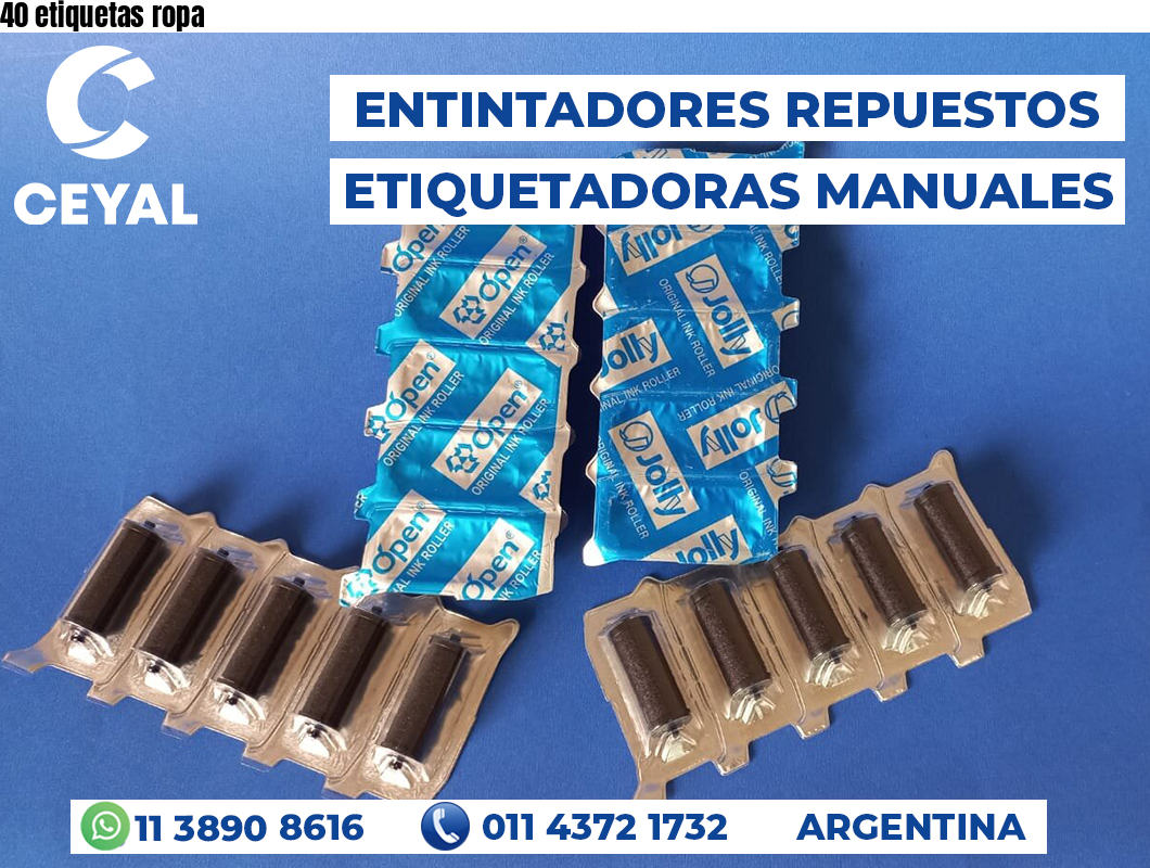 40 etiquetas ropa