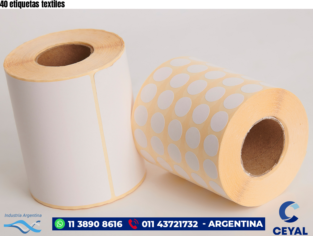 40 etiquetas textiles