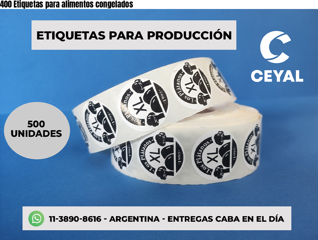 400 Etiquetas para alimentos congelados