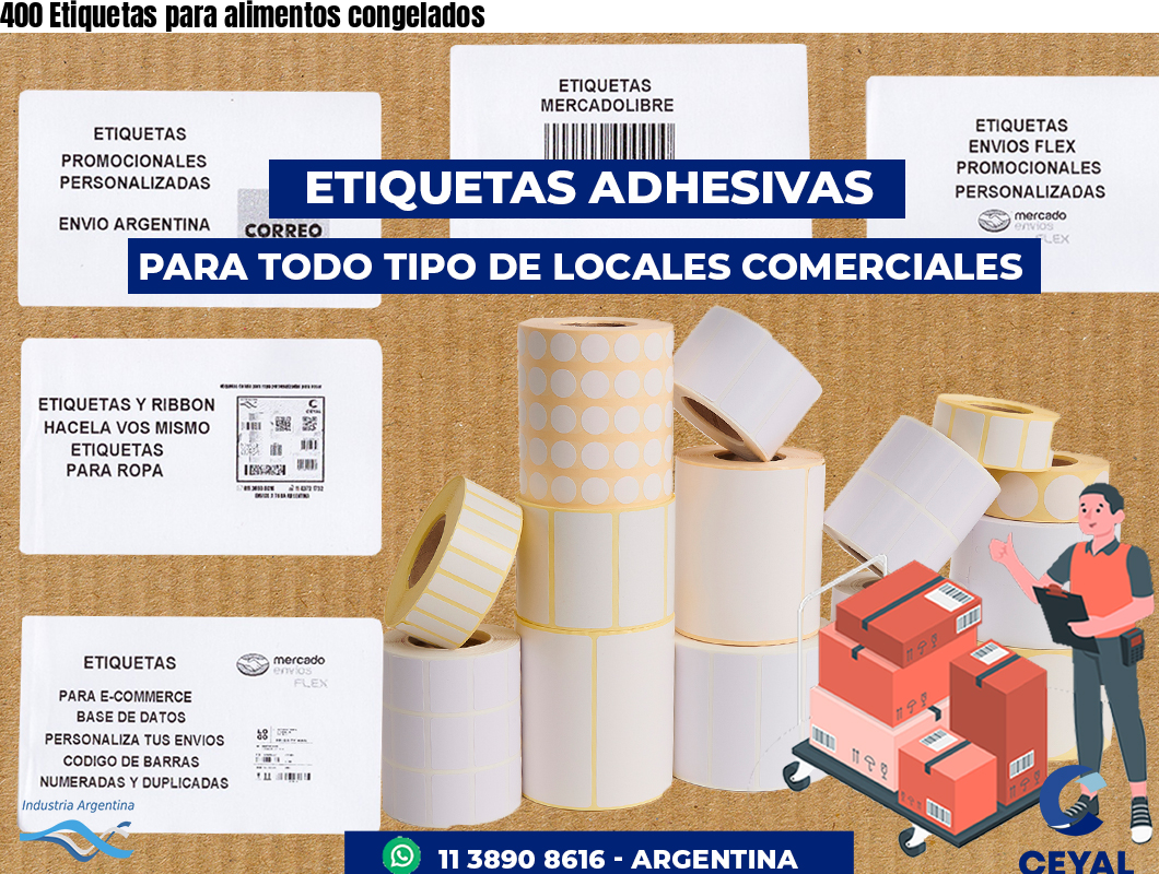 400 Etiquetas para alimentos congelados