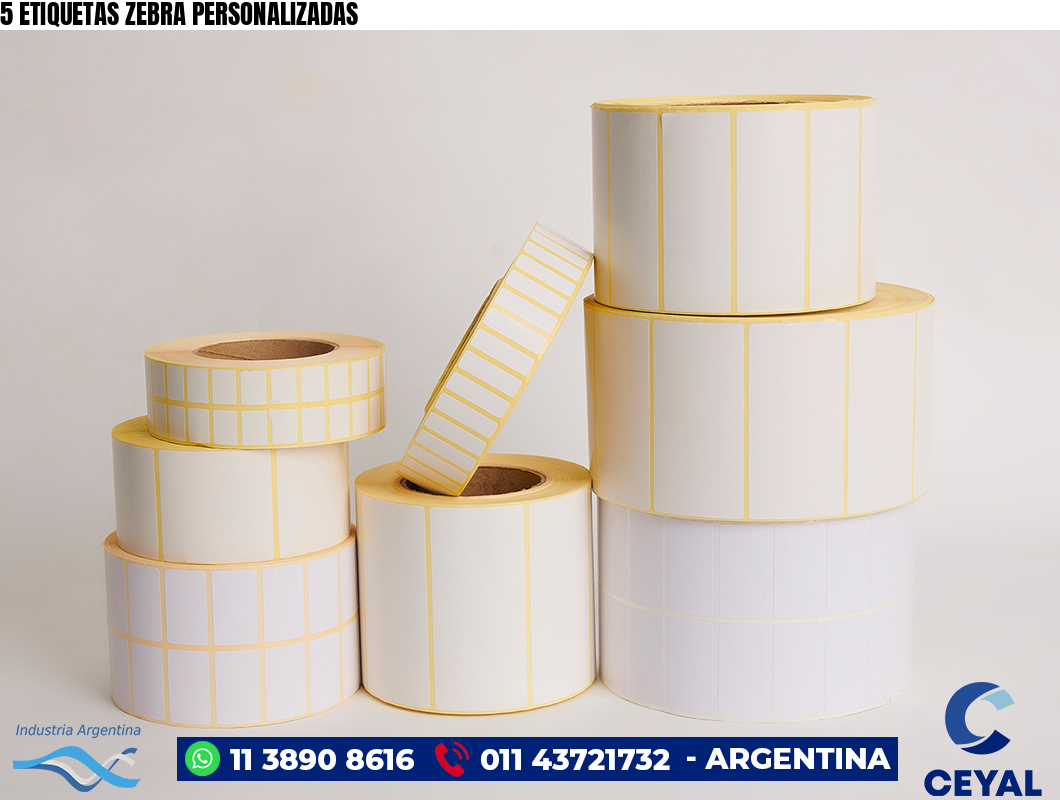 5 ETIQUETAS ZEBRA PERSONALIZADAS