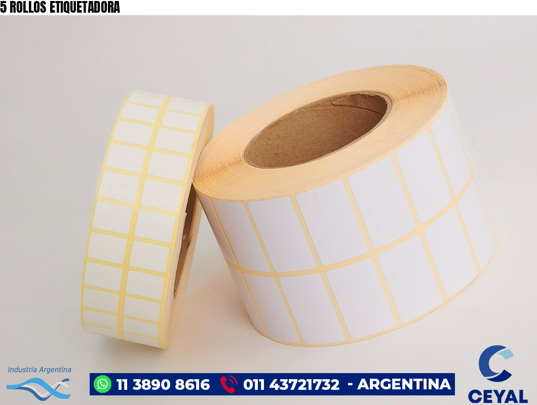 5 ROLLOS ETIQUETADORA