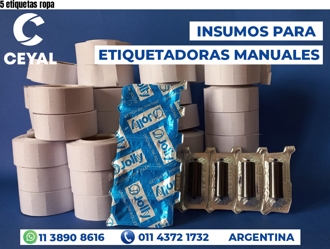 5 etiquetas ropa