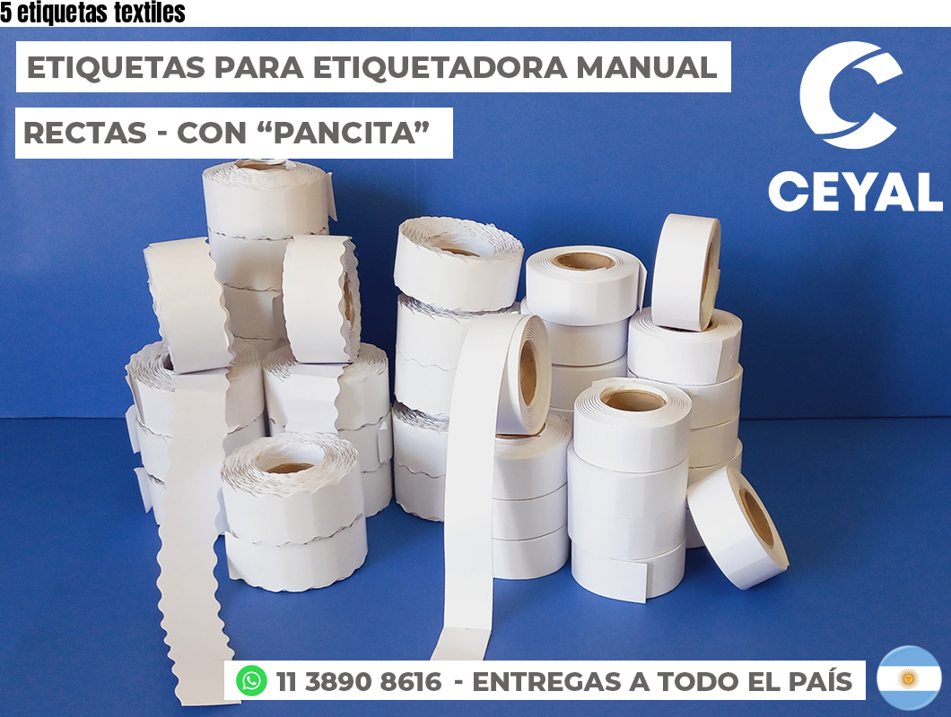 5 etiquetas textiles