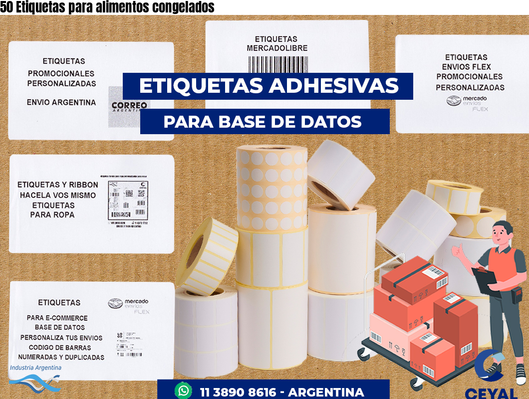 50 Etiquetas para alimentos congelados