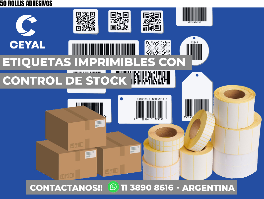 50 ROLLIS ADHESIVOS