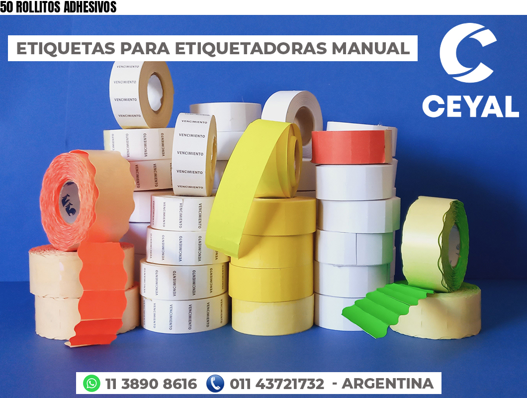 50 ROLLITOS ADHESIVOS