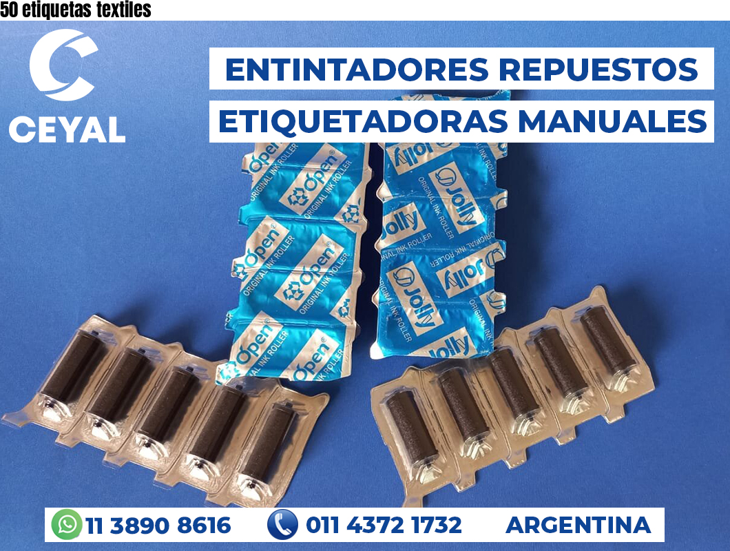 50 etiquetas textiles