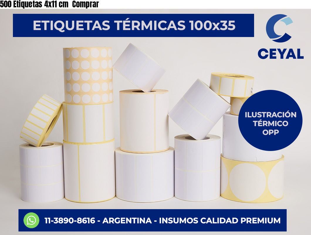 500 Etiquetas 4×11 cm  Comprar