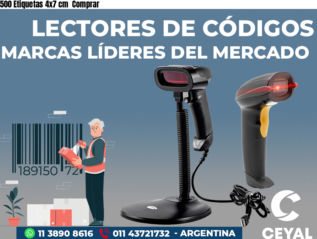 500 Etiquetas 4x7 cm Comprar
