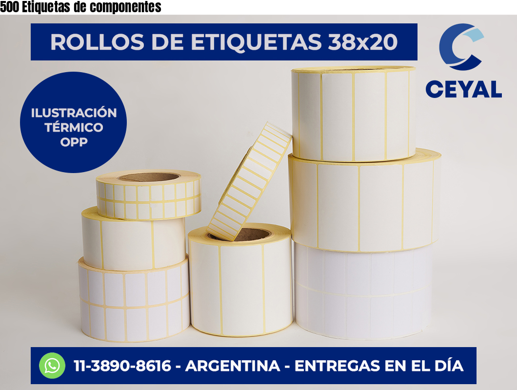500 Etiquetas de componentes