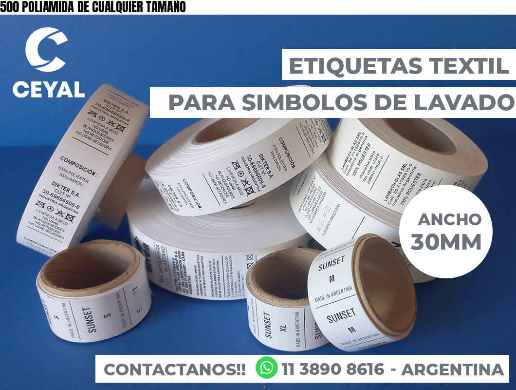 500 POLIAMIDA DE CUALQUIER TAMAÑO