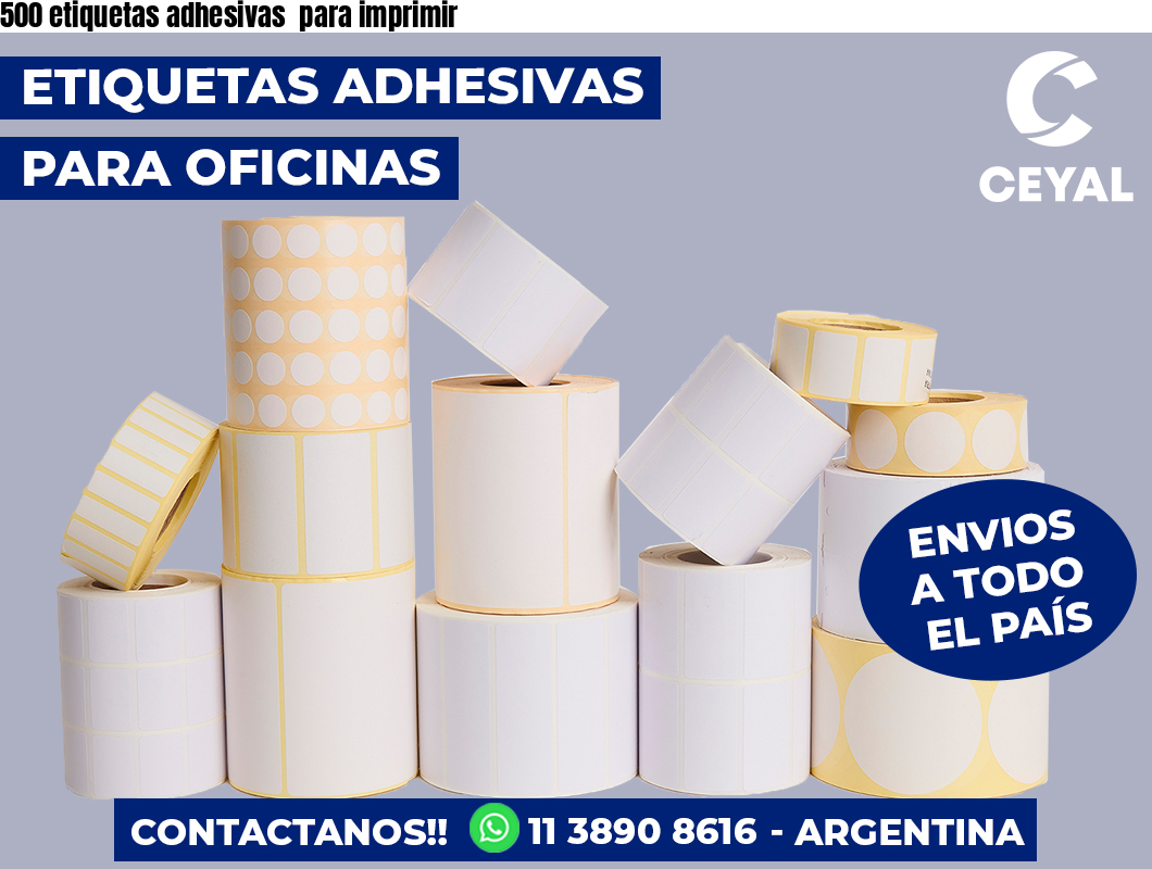 500 etiquetas adhesivas  para imprimir