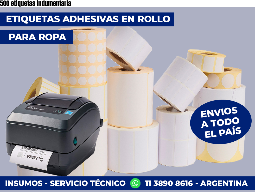 500 etiquetas indumentaria