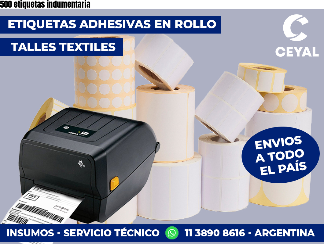 500 etiquetas indumentaria