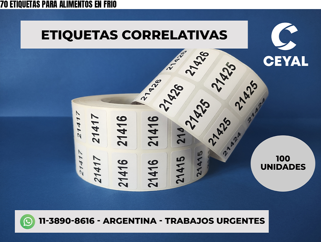 70 ETIQUETAS PARA ALIMENTOS EN FRIO