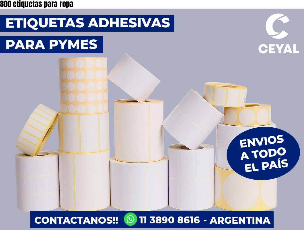 800 etiquetas para ropa