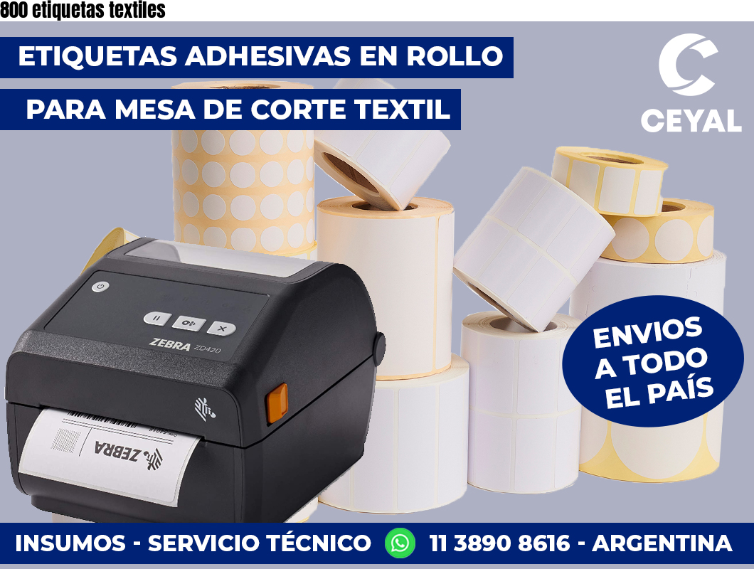 800 etiquetas textiles