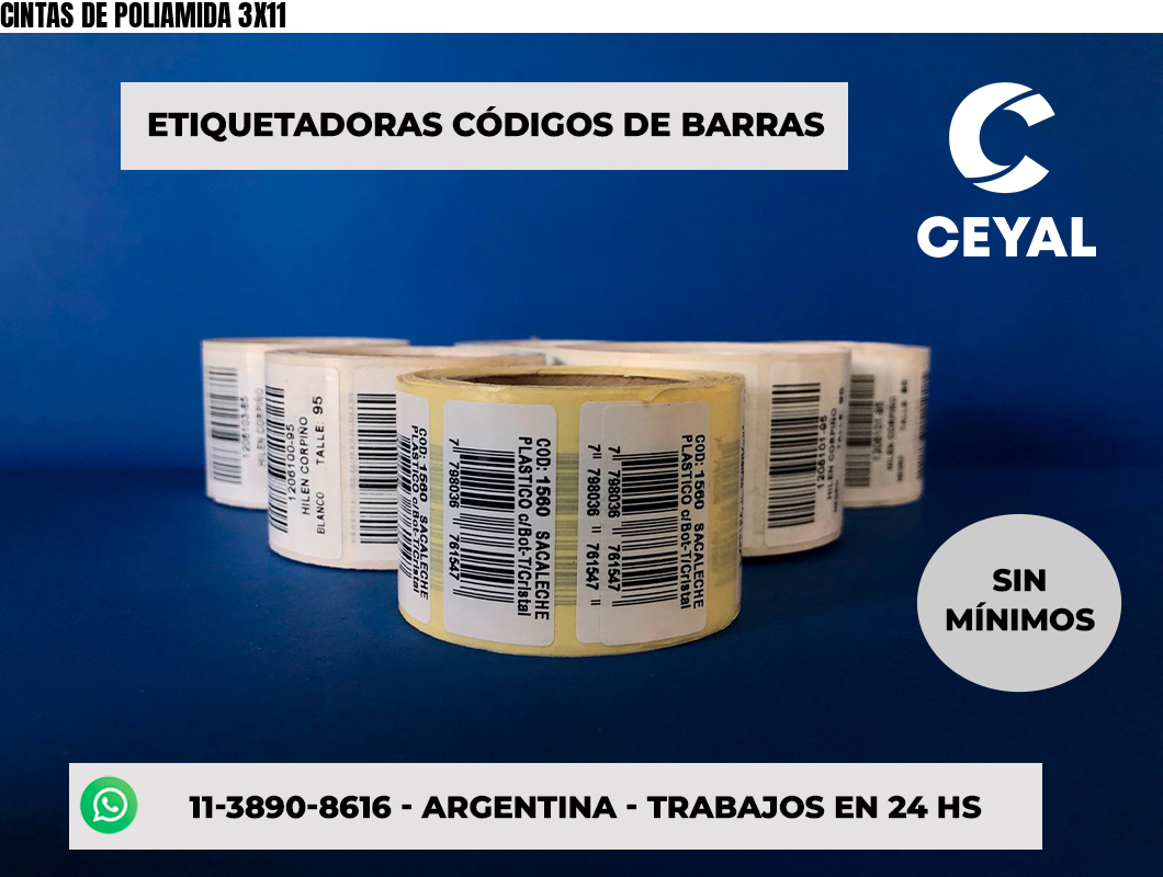 CINTAS DE POLIAMIDA 3X11