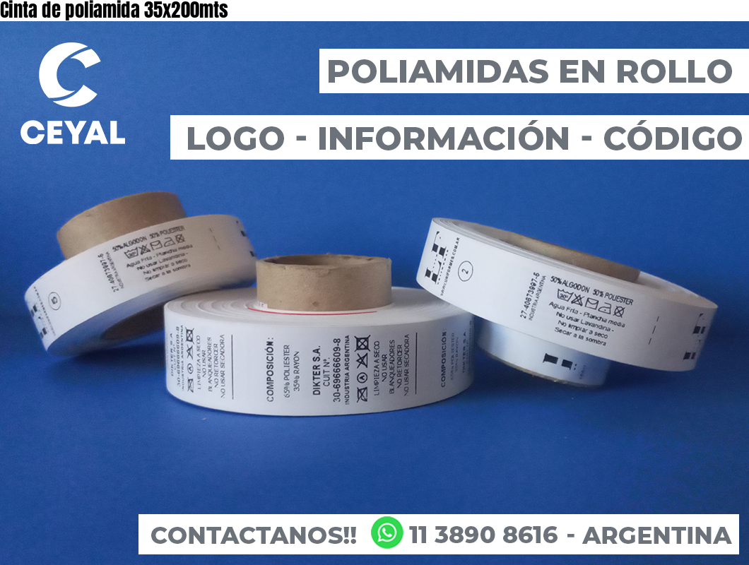 Cinta de poliamida 35x200mts