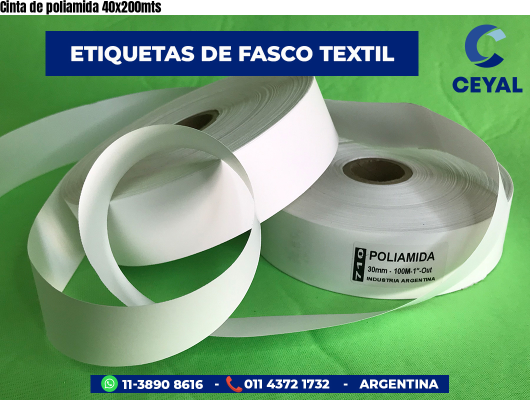 Cinta de poliamida 40x200mts