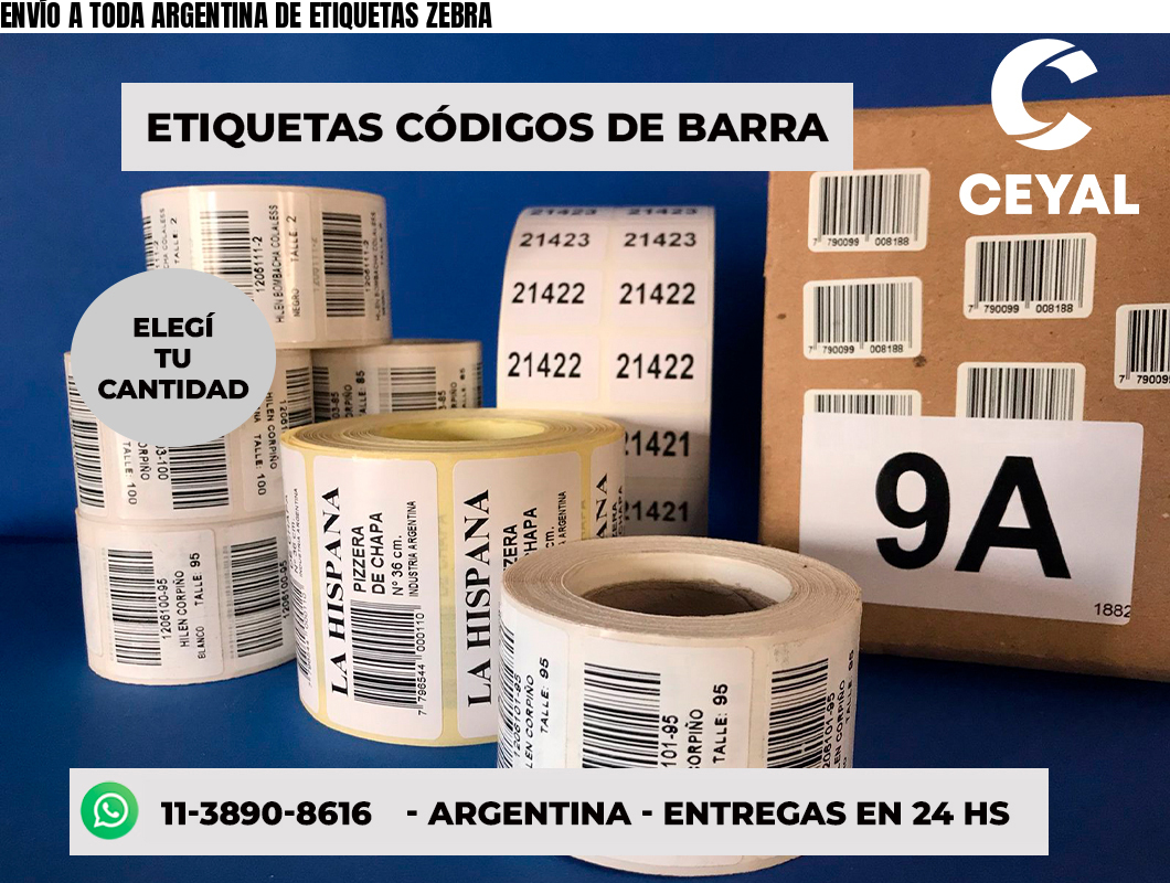 ENVÍO A TODA ARGENTINA DE ETIQUETAS ZEBRA