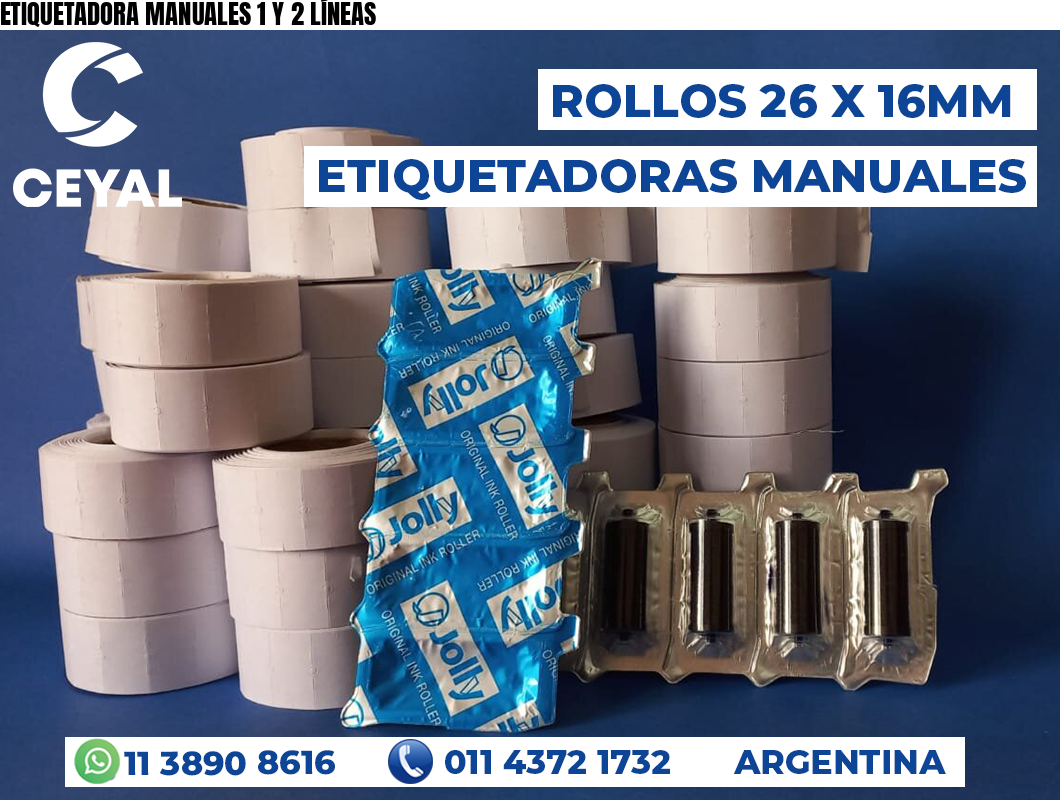 ETIQUETADORA MANUALES 1 Y 2 LÍNEAS